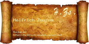 Helfrich Zsuzsa névjegykártya